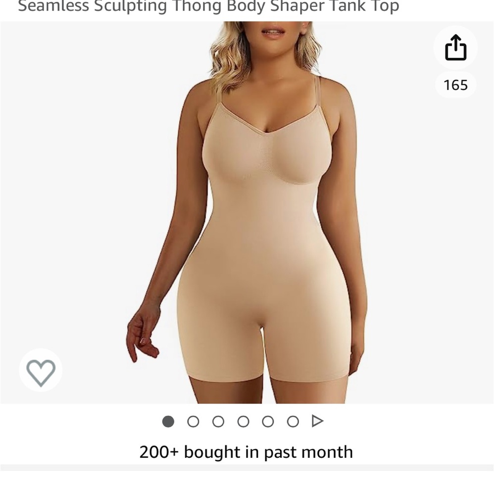 Seamless Sculpting Thong Body Shaper Tank Top - Beige